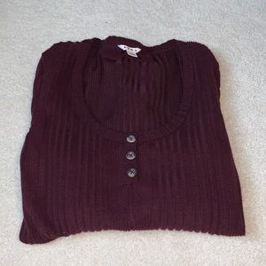 Aero burgundy long sleeve tee